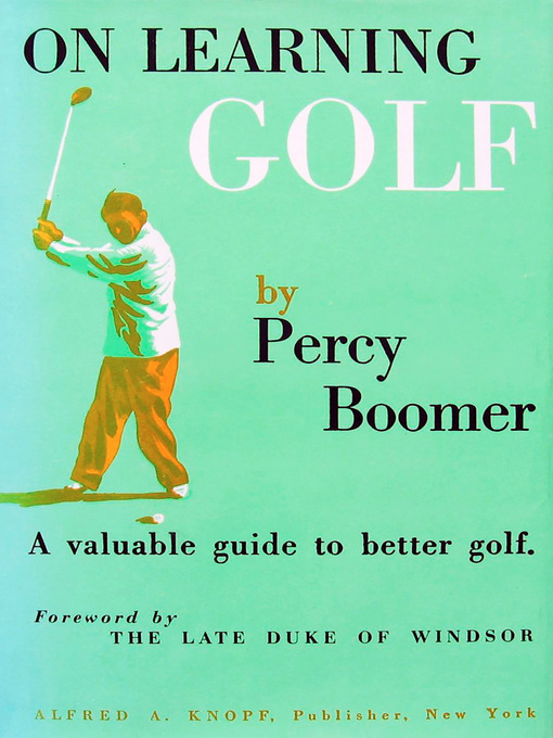 Title details for On Learning Golf by Percy Boomer - Wait list